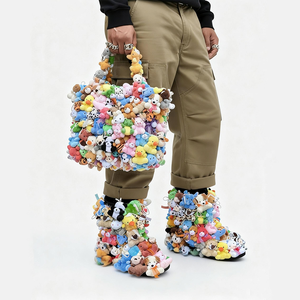 Stivali da Neve Orsetto di Peluche per Adulti e Bambini Coordinato Mamma e Figlia Scarpe di Pelliccia Stivaletti alla Caviglia per Donna - Product Image 4