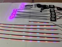 FLYDEE 18way 10way 6way Symphony Flow Chasing Atmósfera Luz RGB Color Acrílico Interior Dash Panel Car Ambient Light
