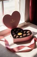 Hartvormige chocolade geschenkdozen, op maat gemaakte luxe papieren doos voor handgemaakte chocolaatjes, Valentijnsdag, verjaardag, speciale geschenken