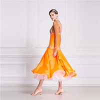 B-18471 Norme Internationale Soie Salle De Bal de Danse Latino-américaine Robes Haut De gamme Compétition De Danse De Salon Robes Filles
