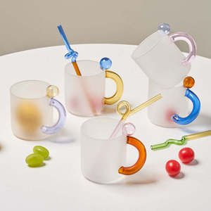 Vaso de Agua Minimalista de Vidrio Esmerilado Estilo Nórdico, para Leche, Cerveza, Jugo, Café, Uso Diario en el Hogar - Product Image 1