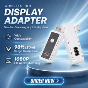 Kit Inalámbrico USB-C TX y HDMI RX Plug&Play Blanco <span class=keywords><strong>de</strong></span> 98 pies/30 m y 1080p, Transmite Video/Audio <span class=keywords><strong>a</strong></span> <span class=keywords><strong>TV</strong></span>/Monitor desde Teléfono/Laptop - Product Image 1