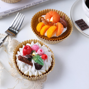 Simulation Cupcake Scented <b>Candle</b> Creative Food Shape Soy Wax Aroma Gift Photo Shooting Desktop Display Ornament - Product Image 1