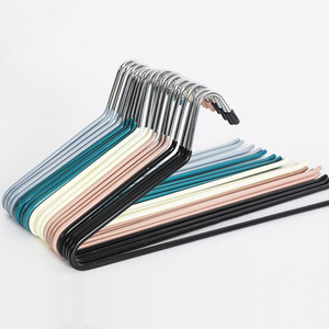 Cintres d'extérieur pour pantalons, universels, faciles à glisrer, revêtement PVC en métal, à bout ouvert - Product Image 2