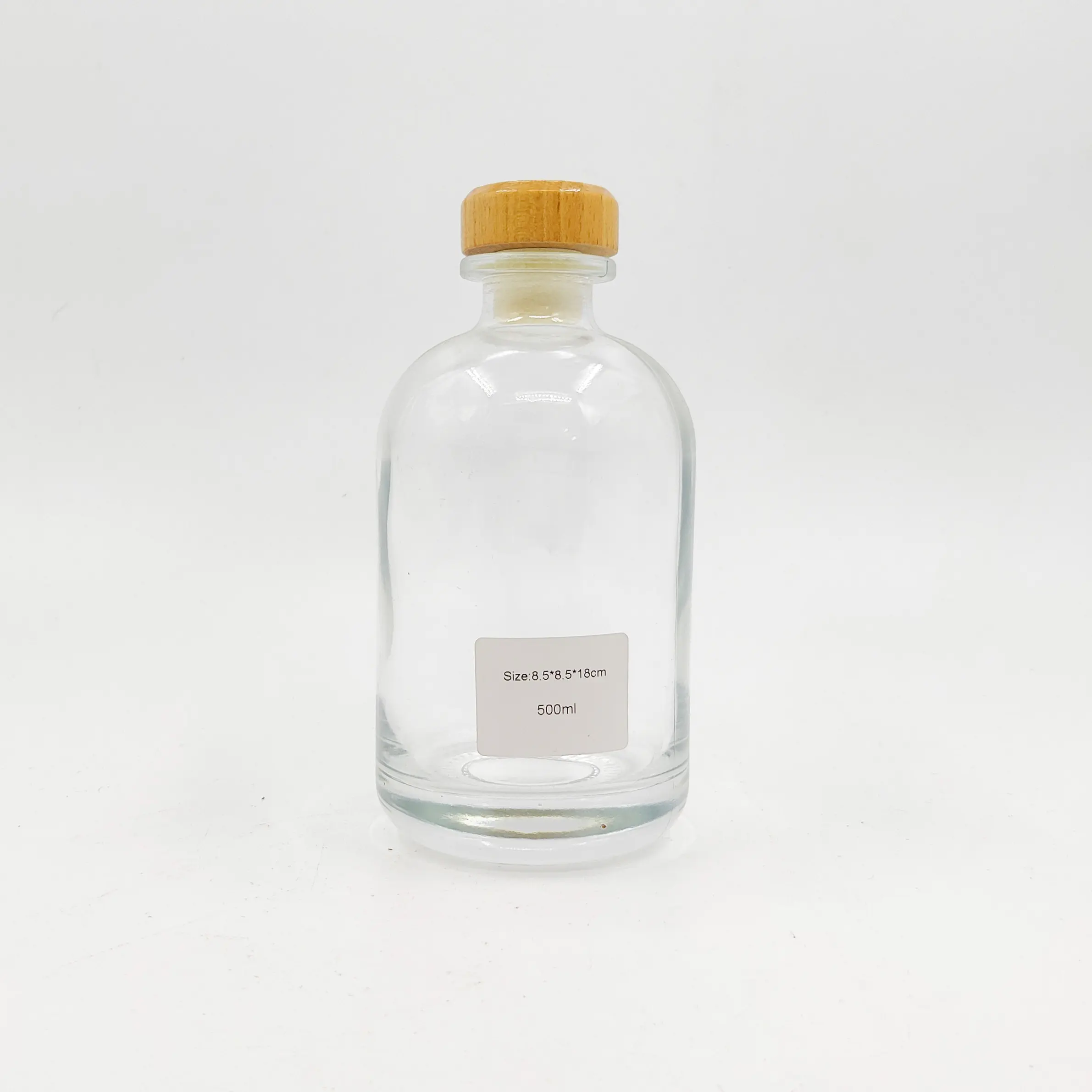 100ml 250ml 375ml 500ml Empty Rum Whisky Vodka Spirit Glass Liquor Bottle With wooden Cork For Liquor Whiskey pack bottles