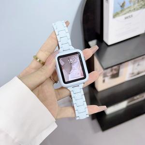 ساعة يد <span class=keywords><strong>Apple</strong></span> طراز 8 7 6 بأبعاد 38 مم و40 مم و42 مم و44 مم و41 مم و45 مم وملونة بألوان الحلوى وتتميز بتصميم رفيع ومكونة من ثلاث خرز ساعة يد مزودة بحزام للحمل + حافظة - Product Image 5