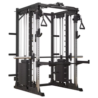 Meilleures ventes : Cage de squat multifonctionnelle professionnelle avec Smith Machine et Crossover à câbles, pour salle de sport à domicile, usage intérieur unisexe