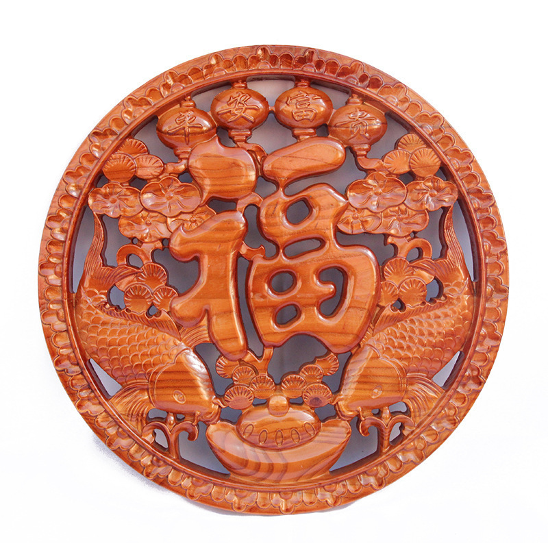 Pendentif porte-bonheur double poisson de 30 cm (en boîte)