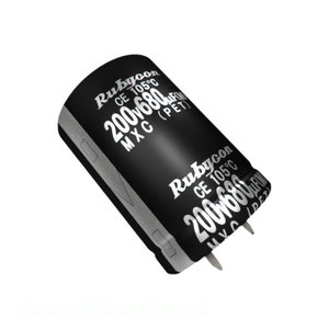 Condensateur original 12000 uF 50MXC12000MEFC35X40 à montage traversant, en aluminium, 12000UF 20% 50V SNAP TH - Product Image 1