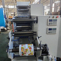 Machine d'impression flexographique pour gobelets en papier, imprimante haute précision 5 couleurs, largeur de rouleau 660-950 mm, traitement Corona, séchage UV