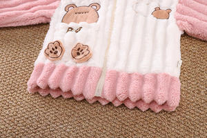 Bébé filles et garçons automne hiver décontracté Plus <span class=keywords><strong>velours</strong></span> dessin animé motif enfant ensembles 2025 nouveau épaissi flanelle chaud deux pièces costume - Product Image 6