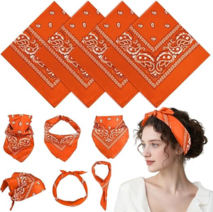 Paisley Bandana Novelty <b>Headband</b> Square Scarf Cowboy Bandanas for Halloween Party Costume - Product Image 4