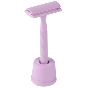 <span class=keywords><strong>Rasoir</strong></span> de sécurité à double tranchant réutilisable de luxe zéro déchet multicolores Rasage pour femmes - Product Image 3