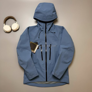 Chaqueta con Capucha GORE Pro <span class=keywords><strong>Arc</strong></span> para Hombre, Diseño de Parches, Resistente a la Intemperie, Cuello Alto, Ecológica, Estilo Alpino - Product Image 3