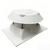 1460 #   Ventilateurs extracteurs résistants à la corrosion chimique et imperméables pour entrepôts industriels en FRP, à montage sur toit