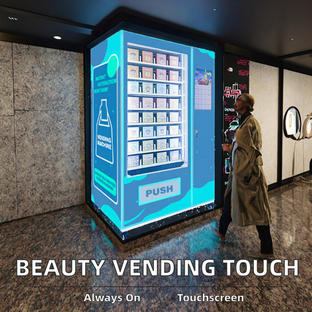 Touchscreen Beauty Locker Vending Machine 4-25°C Temperature Control Accepts Credit Card Payment Provides SDK for Customization