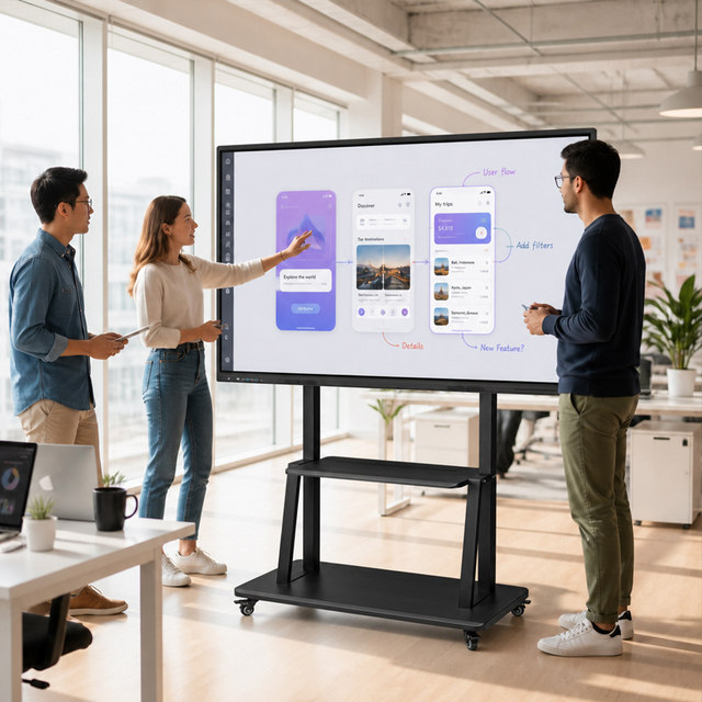 55/65/75/86/100 Inch Multi Touch Smart Interactive Conference Display Digital Whiteboard Meeting Machine for Corporate Meeting