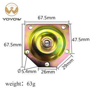 Contemporary Silver 10 Degree <strong>Sofa</strong> <strong>Legs</strong> 2mm Thick <strong>Metal</strong> Nut Table Base Plate Free Customized Color for Bedroom or Outdoor Use - Product Image 2