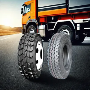 Neumáticos de camión sin cámara TBR de fábrica, neumáticos de remolque para accionamiento y dirección 315/80R22.5 12R22.5 13R22.5 385/65R22.5