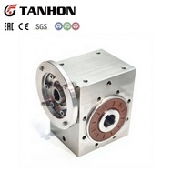 Réducteur à vis sans fin économique RV63 32 mm, rapport de réduction de vitesse, personnalisable ODM, en acier inoxydable 304, lubrifié à l'huile synthétique