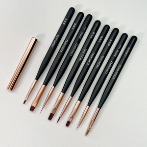 Professional Nail <b>Brush</b> Factory Wholesale Customization OEM/ODM Nail <b>Brush</b> High Quality Wooden Rod Nail <b>Round</b> Head Pen - Product Image 1