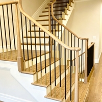 LD-Metal Collier de balustre rond en fer forgé noir de 5/8 po pour rampes d'escalier et décoration d'escaliers