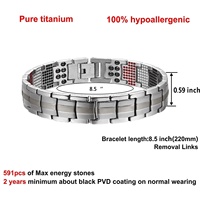 Bracelet magnétique pour hommes et femmes, motif de santé cardiaque, en acier inoxydable plaqué or classique, vente chaude
