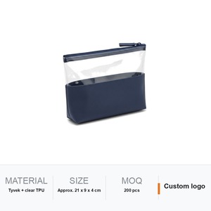 Estuche para Lápices de Tyvek con Ventana Superior Transparente de TPU, 21x9x4cm, con Cierre, Personalizable con Logotipo Serigrafiado, para Pedidos al por Mayor para Escuelas - Product Image 6