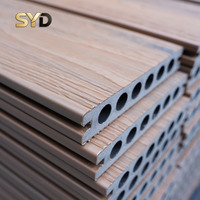 Planches de terrasse en composite WPC co-extrudées, imperméables, antidérapantes, à relief 3D, pour jardin, patio et balcon