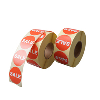 Étiquettes thermiques rondes personnalisées 2x2 50x50 autocollants de code-barres fortement adhésifs pour les rouleaux d'étiquettes thermiques de supermarché et d'emballage