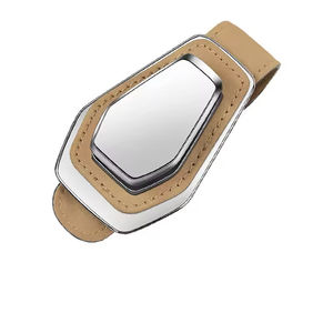 Organisateur de voiture multifonctionnel de luxe étui à visière intérieur en cuir PU avec design en métal et rangement pour lunettes de soleil - Product Image 2