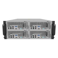 Ventes directes d'usine 4u 4node ATX châssis de serveur en rack avec ventilateur Ports USB Stock de matériel en acier disponible-boîtier de serveur GPU personnalisé