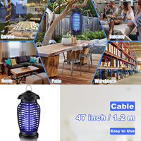 Tueur de moustiques et de mouches électrique à LED, piège à insectes intérieur/extérieur avec prise, zapper à insectes pour patio, cour, lutte antiparasitaire