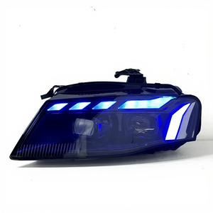 Accessori Auto SJC, Fari per <span class=keywords><strong>Audi</strong></span> <span class=keywords><strong>A4</strong></span> 2008-2012, Aggiornamento allo Stile RS, Fari <span class=keywords><strong>LED</strong></span> con Sistema di Illuminazione Diurna, Luci Anteriori Auto - Product Image 3