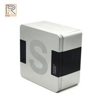 Boîte en métal rectangulaire ou carrée personnalisable pour chocolats, bonbons et biscuits, qualité alimentaire, imprimée, vide, emballage sur mesure