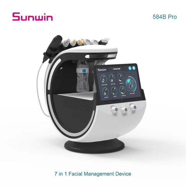 2026 Facial Lifting Machine 7-in-1 with Diamond Microdermabrasion, Aqua Peel, Oxygen Jet & Home Beauty Device