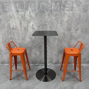 Phong cách công nghiệp nhỏ thanh thép không gỉ bảng thương mại tùy biến, phân thanh màu cam, phân tròn, phân vuông - Product Image 4