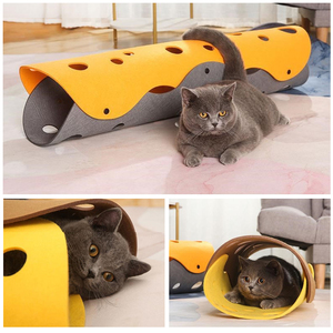 New Arrival <strong>Cat</strong> Interactive Toys DIY Detachable Felt <strong>Cat</strong> <strong>Tunnel</strong> for Pet Factory Custom Pipe Guinea Pig Toys Hamster <strong>Tunnel</strong> Tube - Product Image 1