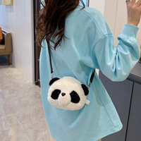 Sac à dos en peluche panda mignon personnalisé OEM, sac à bandoulière en peluche douce, sac à dos de voyage Kawaii pour enfants, filles, femmes