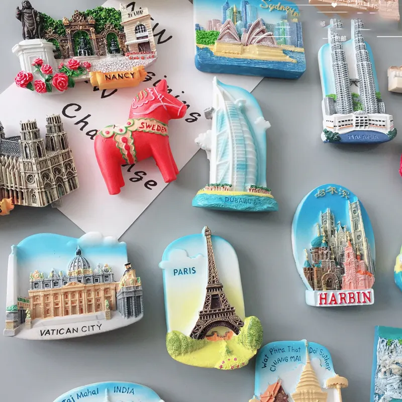 Promotion Günstige 3D Harz Custom Poly resin Souvenir London Duba 3D Kühlschrank Magnet für Werbe geschenke