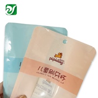 Emballage flexible d'usine, sac en plastique Mylar personnalisé à fond carré, thermoscellable, pour brosses à dents