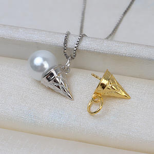 จี้รูปหมวกคริสต์มาสไอศกรีมเงินแท้ S925 พร้อมไข่มุกขนาด 7-13 มม. สำหรับผู้หญิง อุปกรณ์ DIY สำหรับทำเครื่องประดับ 1957 - Product Image 2