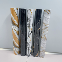 Grand Rouleau de Papier Peint 3D Effet Marbre en Mousse PE, Panneau Mural Autocollant pour la Décoration Intérieure de Maison