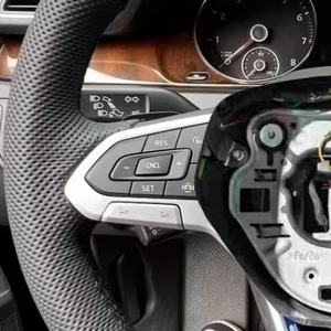 Volant perforé en cuir pour <span class=keywords><strong>Volkswagen</strong></span> VW Polo MK <span class=keywords><strong>Golf</strong></span> <span class=keywords><strong>8</strong></span> MK8 GTI Passat CC Gti <span class=keywords><strong>Gte</strong></span> Volant de voiture - Product Image 4