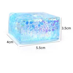 Aurora Maltose Simulated Tofu Small Ice <b>Cubes</b> Anti-Stress Slow Rebound Polar Light Colorful Pinch Music Squeeze Toy Outdoor Toys - Product Image 6