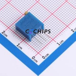 Resistencia Ajustable/Potenciómetro 3296W-1-101LF, Componente de Orificio Pasante (THT)-3P, 9.5x4.9mm, Resistencia de 100 Ohmios, 10%, 500mW, 250ppm ℃ - Product Image 1