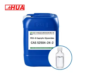 Émulsifiant cosmétique liquide de catégorie de CAS 127281-18-9 glycérides caprylique/caprique de PEG--6 de HUA