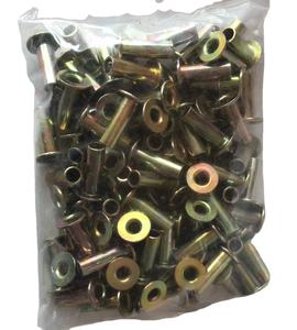 قطع غيار محور الشاحنة، أجزاء حذاء الفرامل، مسامير من الألومنيوم/الحديد المطلي بالنحاس الأصفر 8*22 10*20 10*22، مسامير صلبة/مجوفة لتجميع حذاء الفرامل - Product Image 1