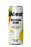 OEM ODM ABEST Boisson pétillante infusée au litchi en canettes de 250 ml, jus de fruits délicieux, rafraîchissant et sans sucre, pour une fraîcheur quotidienne, 24