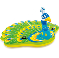 Nouveau Flotteur Gonflable Tendance en Forme de Paon Chevauchant un Cygne ou Canard Jaune pour Piscine – Vente Flash